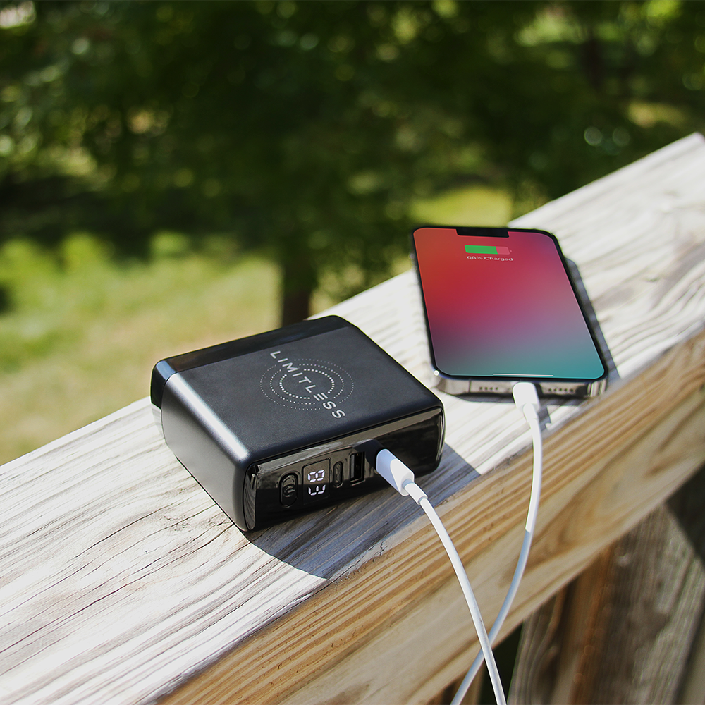 PowerPro Go - 3-In-1 Wall Charger and 10,000mAh Portable Power Bank with Digital Display - Powered by ChargeHub